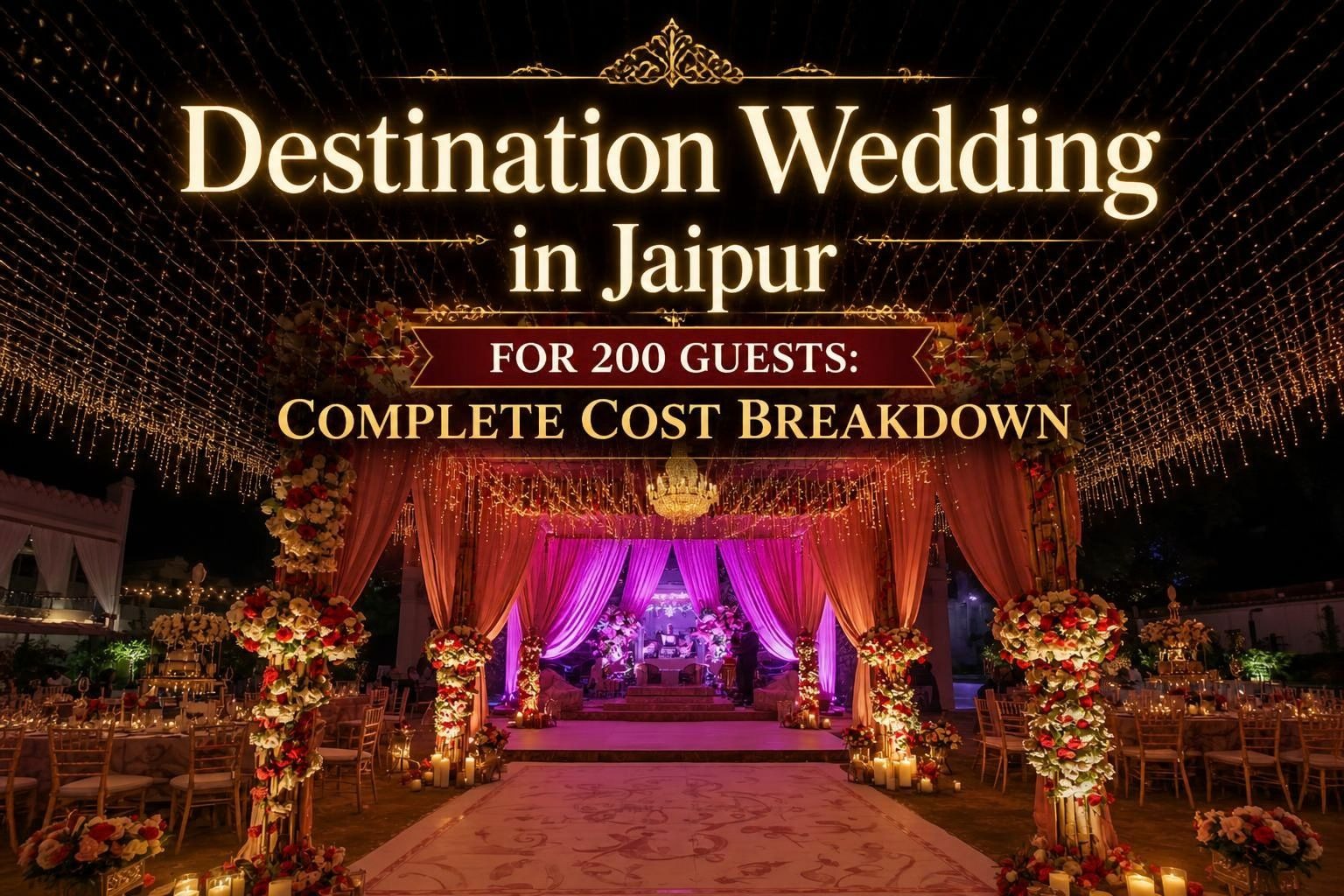 Destination Wedding in Jaipur for 200 Guests: Complete Cost Breakdown